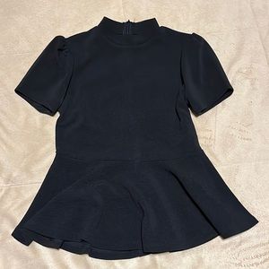 Shein black blouse with flare bottom size S
